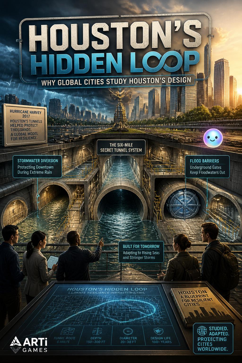 Houston's Hidden Loop (3 words) - Intriguing.
*