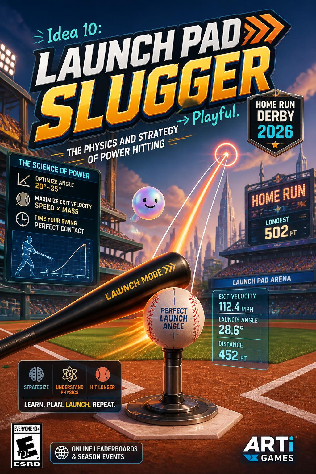 Idea 10:* Launch Pad Slugger -> Playful.
    *