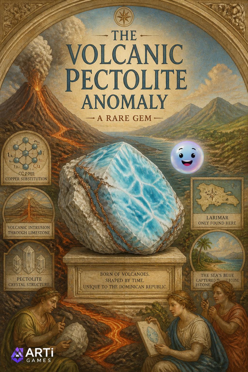 The volcanic pectolite anomaly