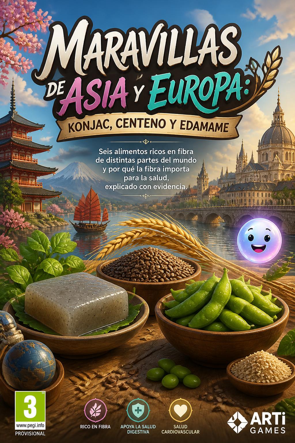 Maravillas de Asia y Europa: konjac, centeno y edamame