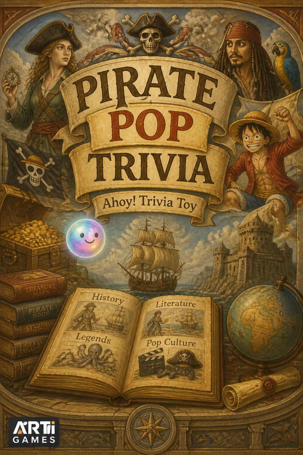 Pirate Pop Trivia* (3 words)
    *   *Ahoy! Trivia Toy* (