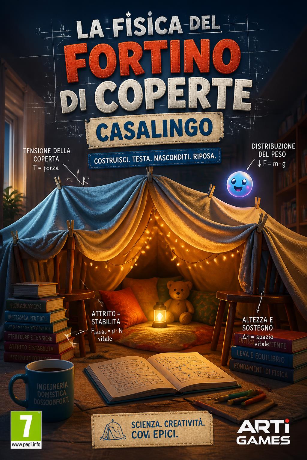 La fisica del fortino di coperte casalingo