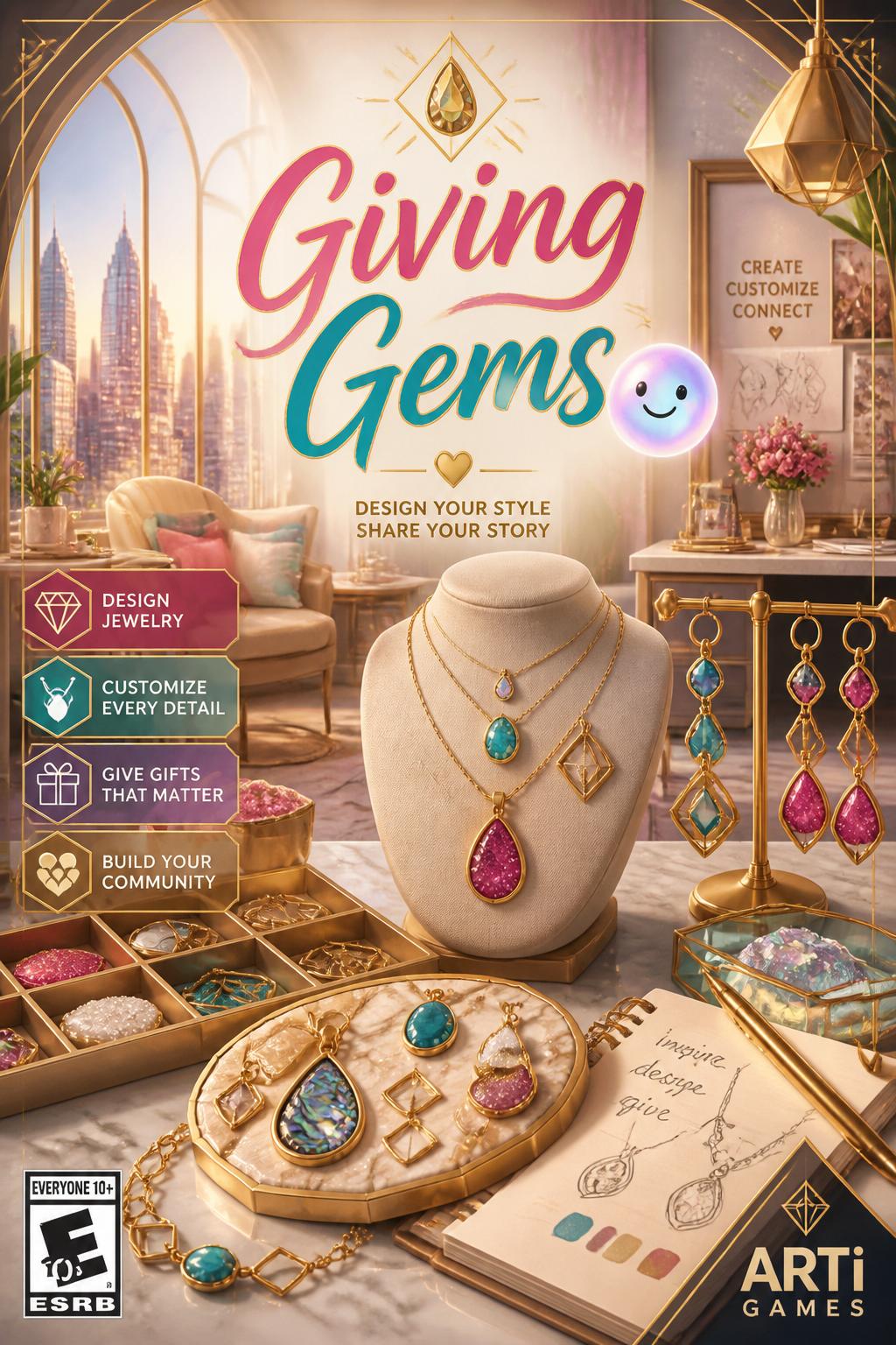 Giving Gems) - Giving Gems is 2 words, cute,