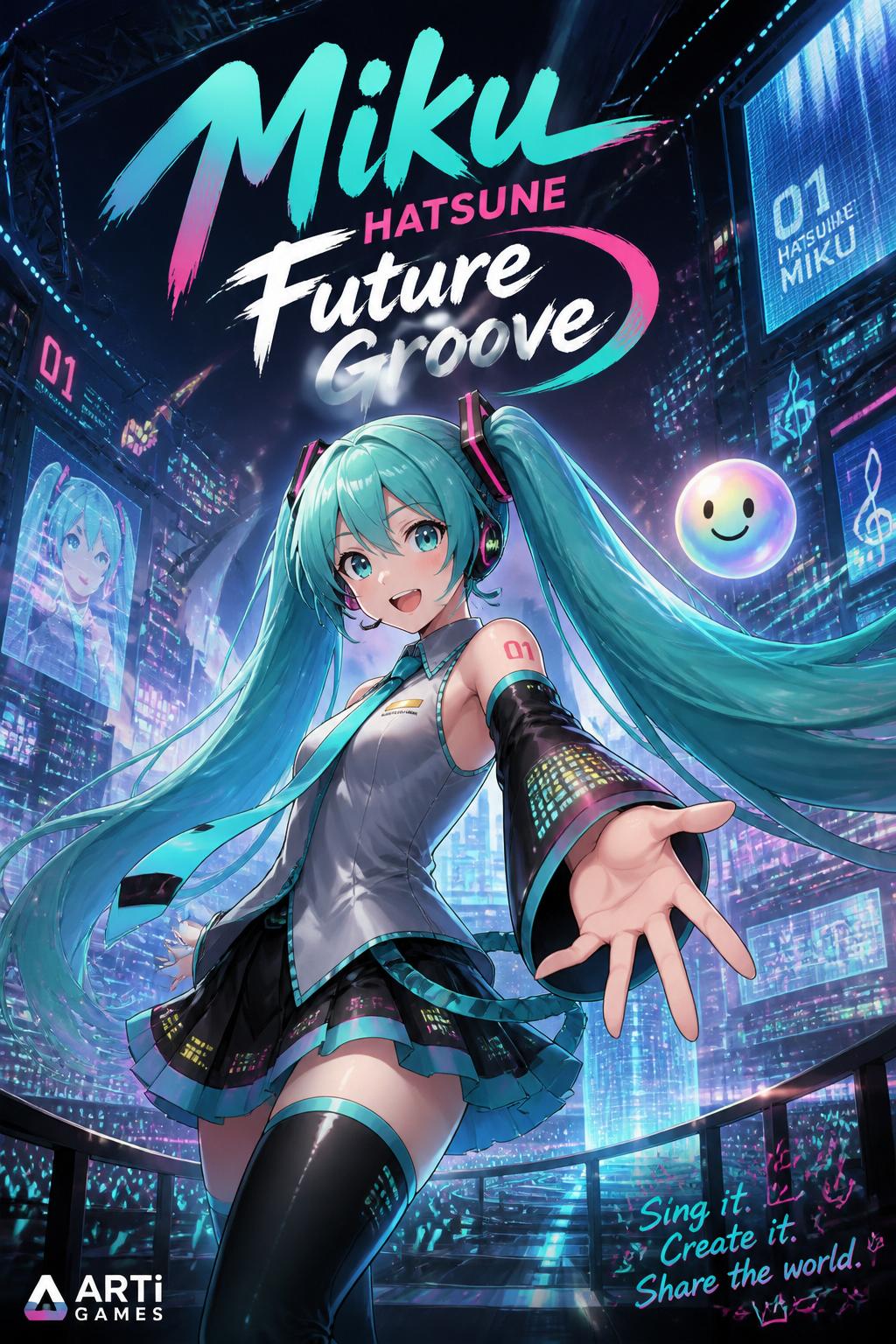 4 words, must be catchy, not game-like):**
    *   *Miku