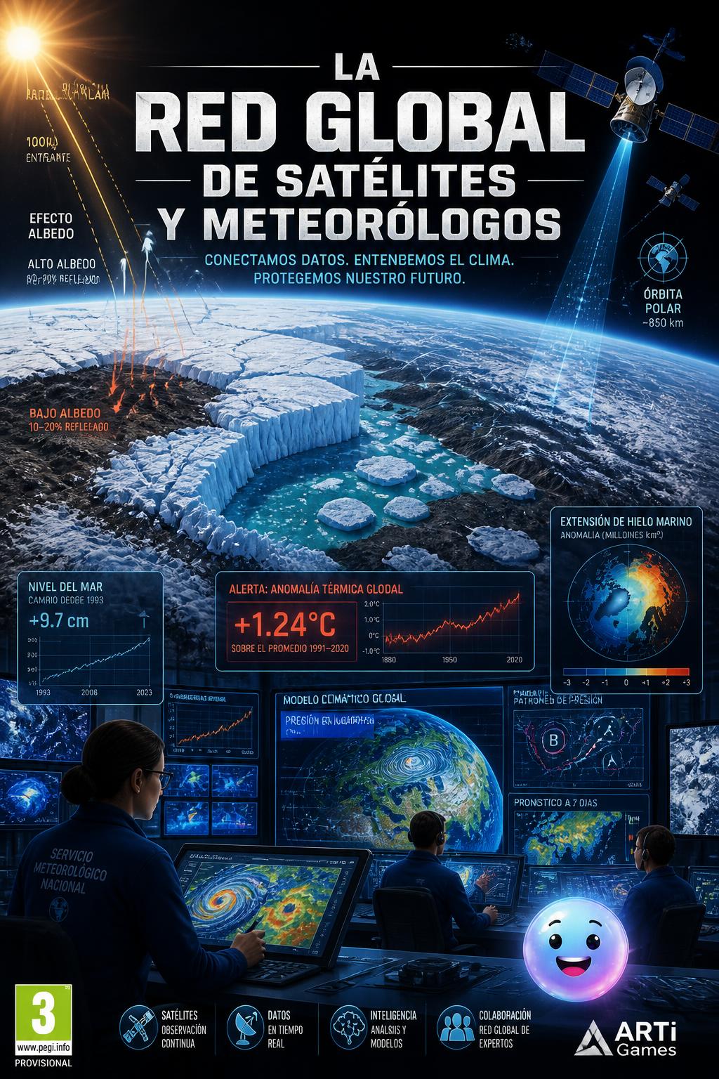 La red global de satélites y meteorólogos
