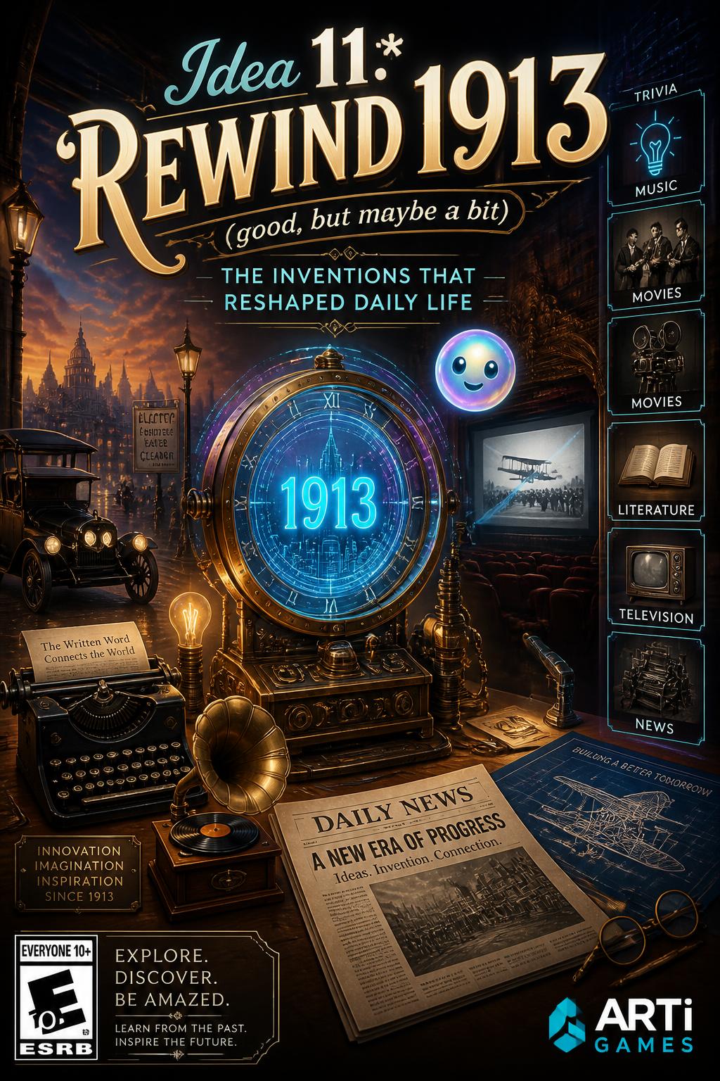 Idea 11:* Rewind 1913 (good, but maybe a bit