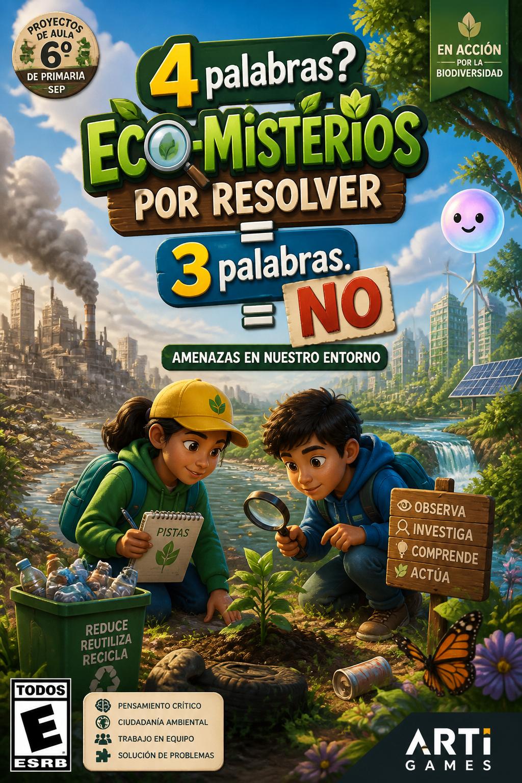 4 words? Eco-Misterios por Resolver = 3 words. No