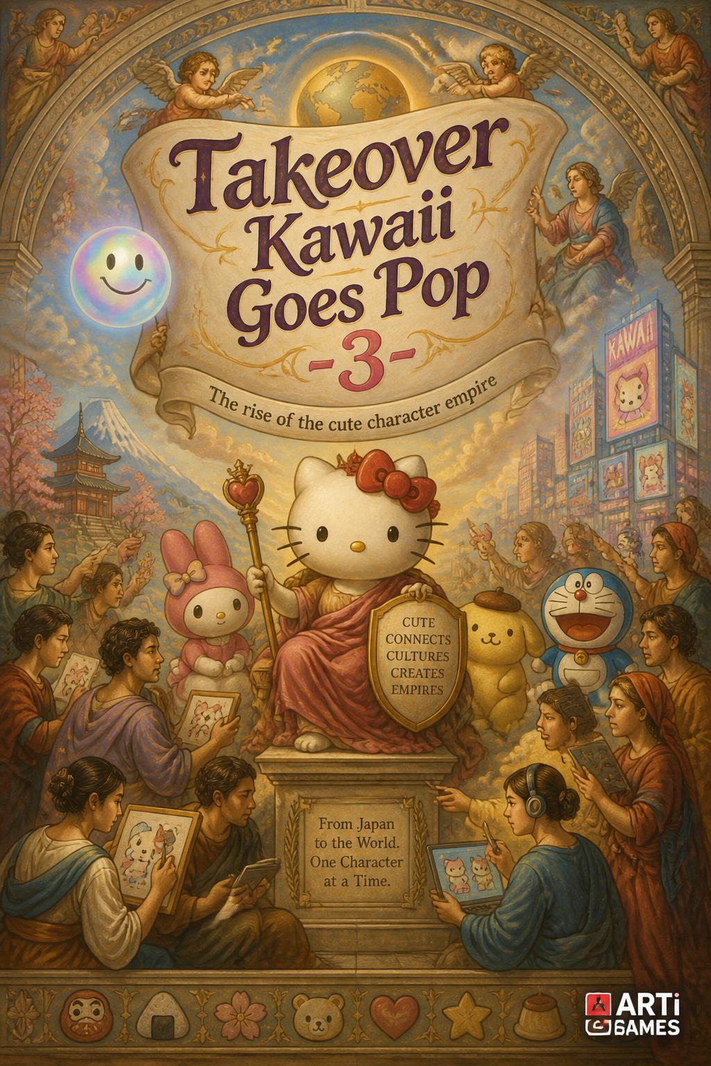 Takeover - 3 words.
* Kawaii Goes Pop - 3