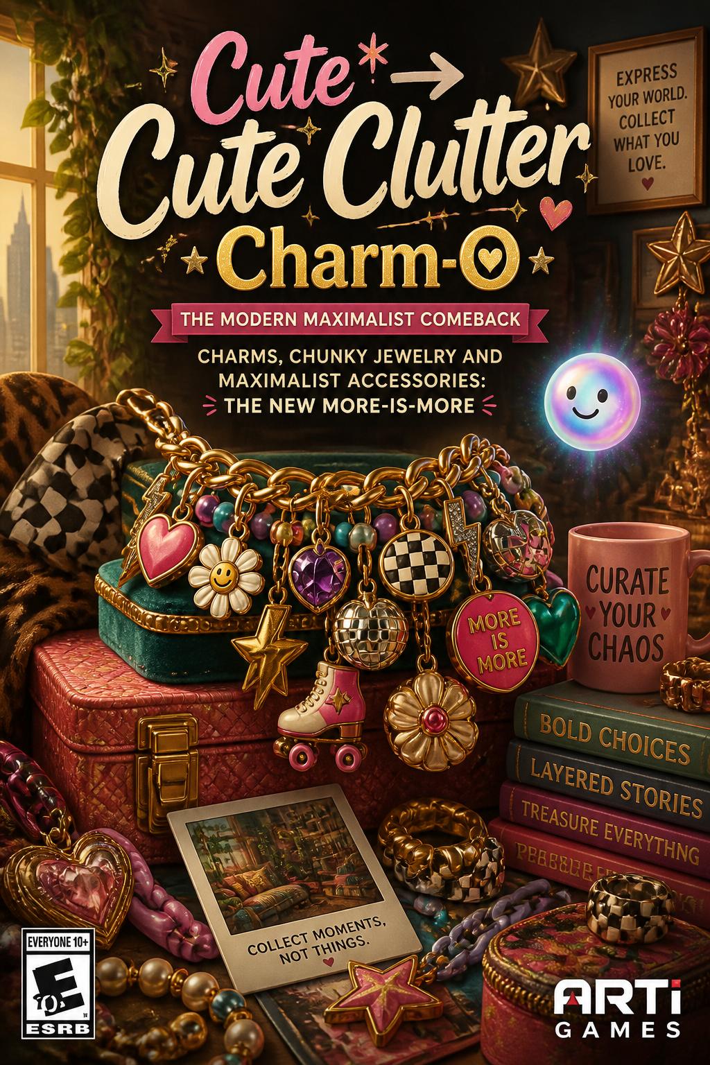 Cute* -> *Cute Clutter* (2 words).
    *   *Charm-O