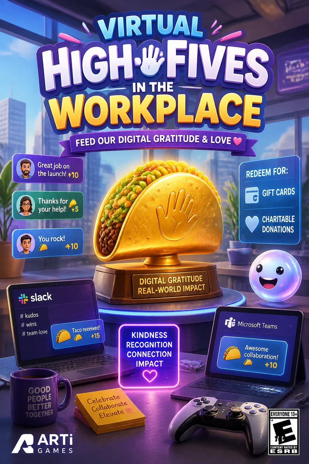 Virtual high-fives in the workplace