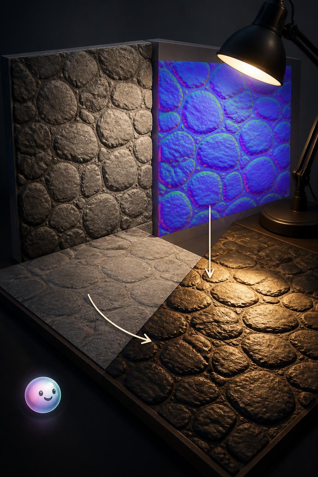 Normal mapping for fake bumps