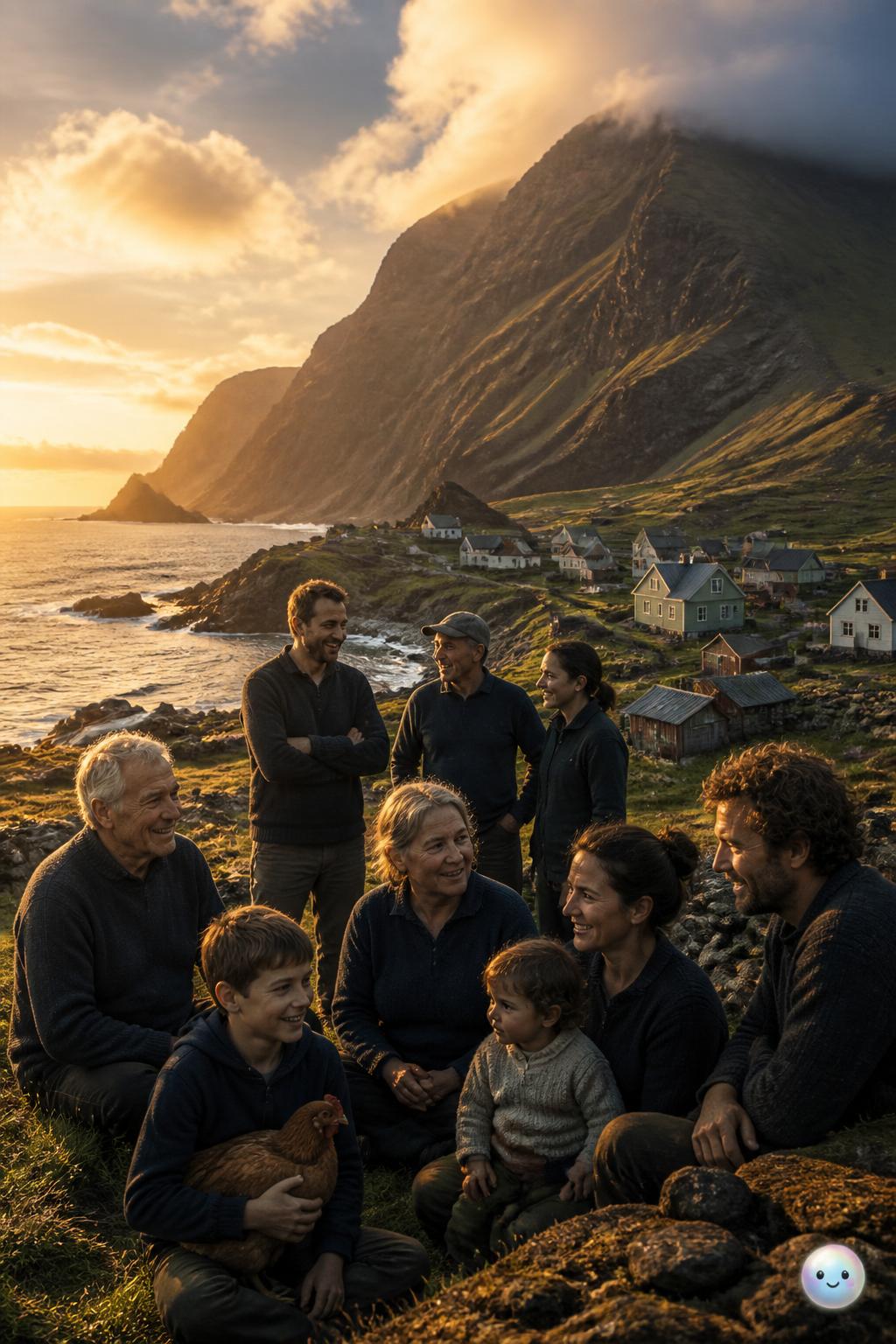 A tiny community of nine surnames