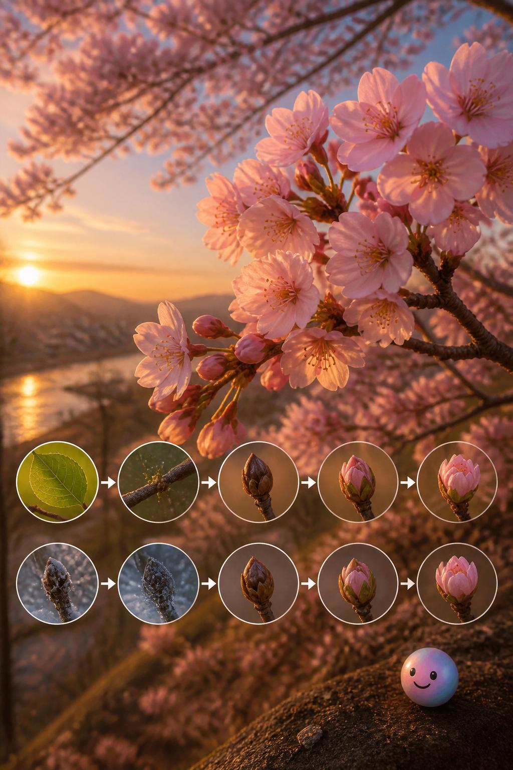 Why cherry blossoms bloom all at once