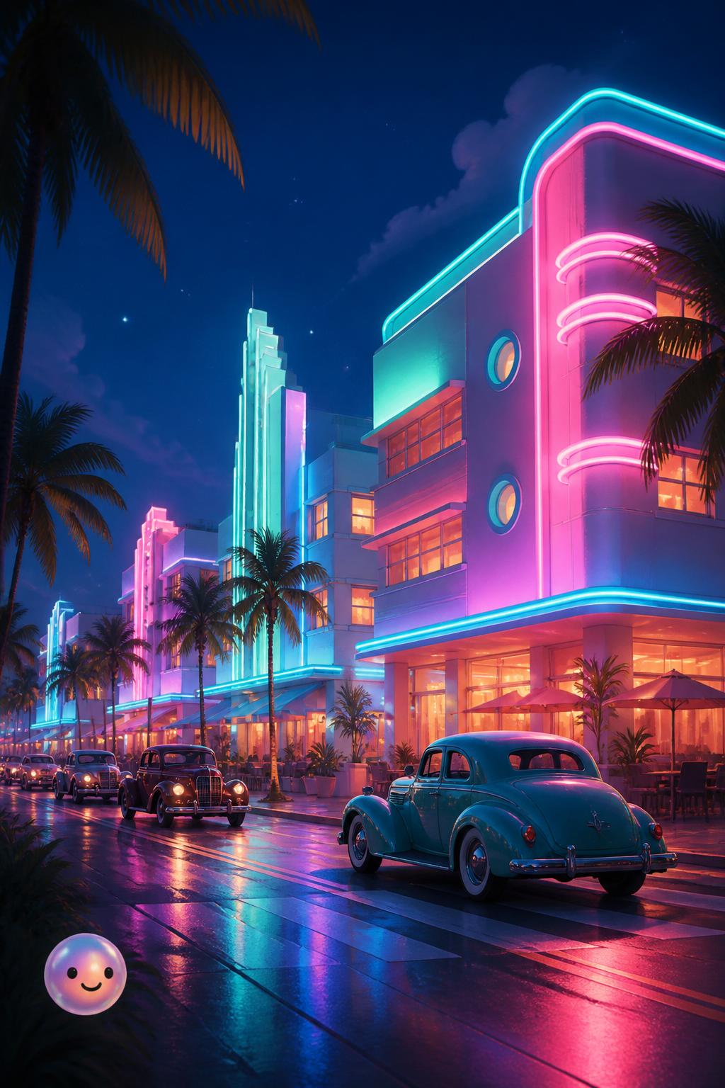 Glowing in the dark with neon