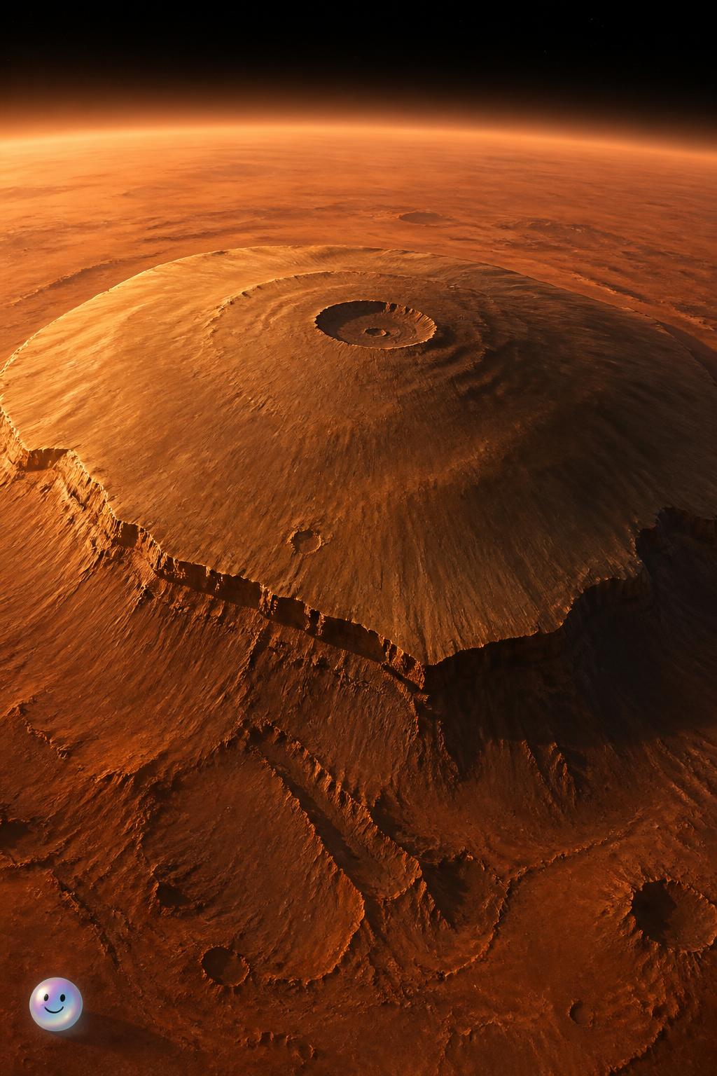 Mars' colossal Olympus Mons