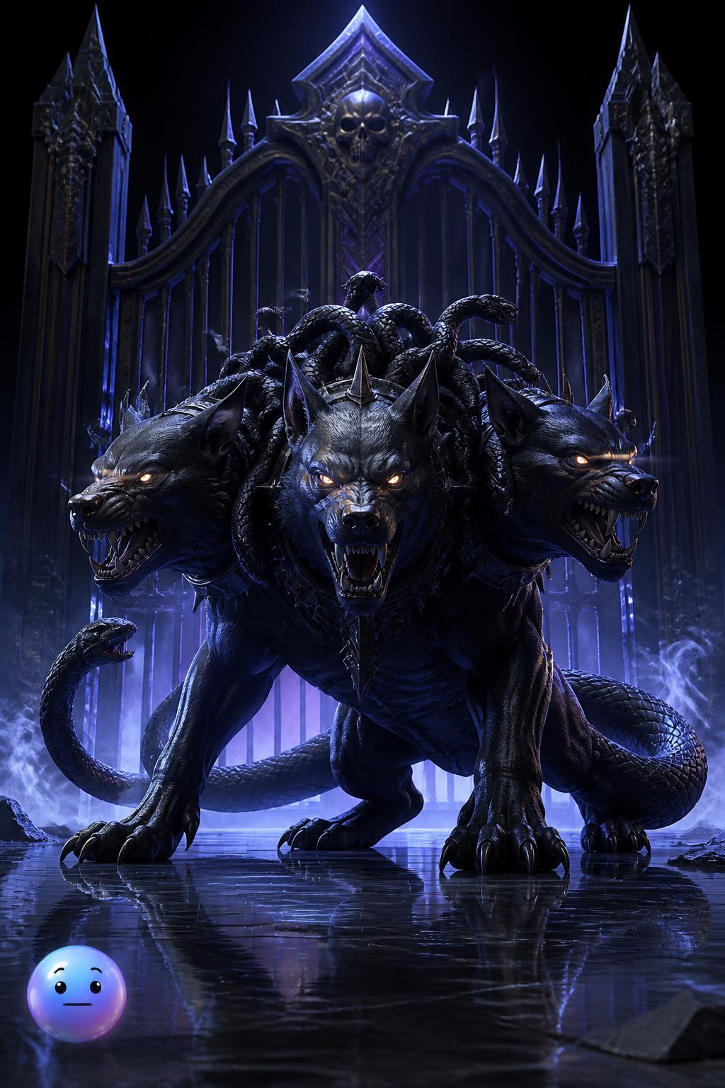 Cerberus, the three-headed hound of Hades