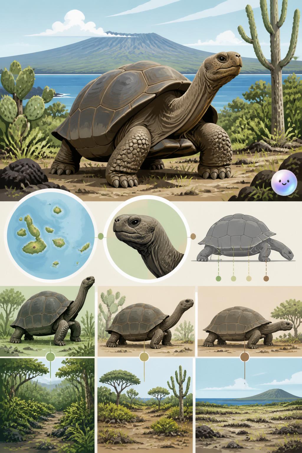 Las colosales tortugas de Galápagos