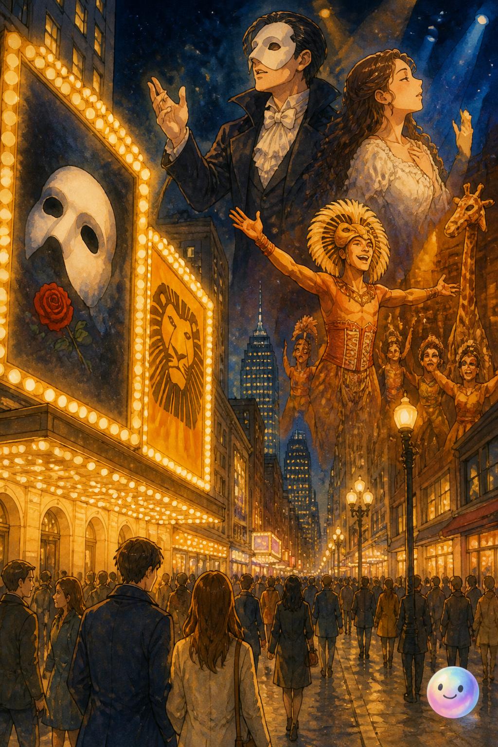 La gran vía blanca de Broadway