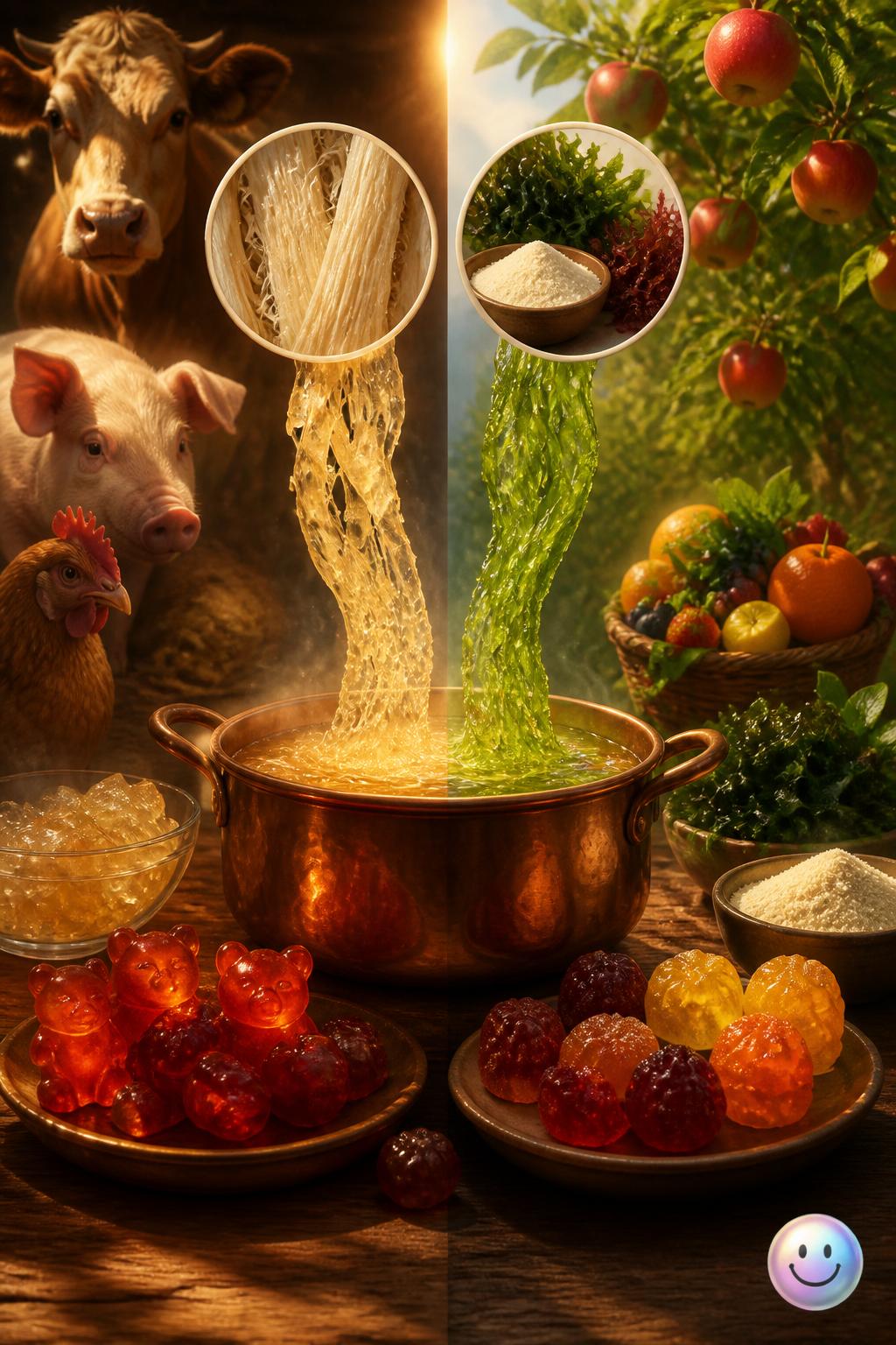 Gelatin versus plant power