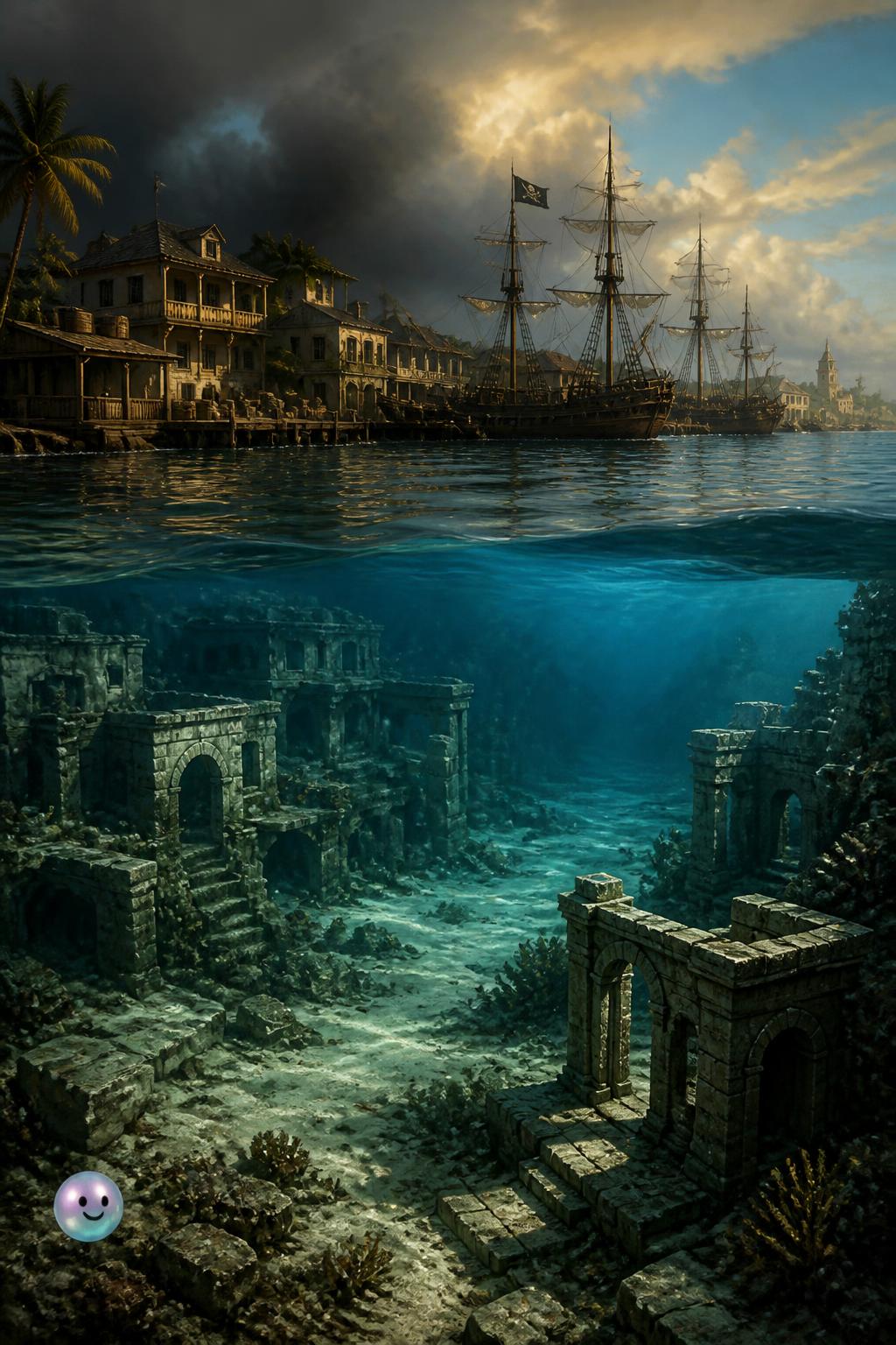 The sunken pirate city of Port Royal