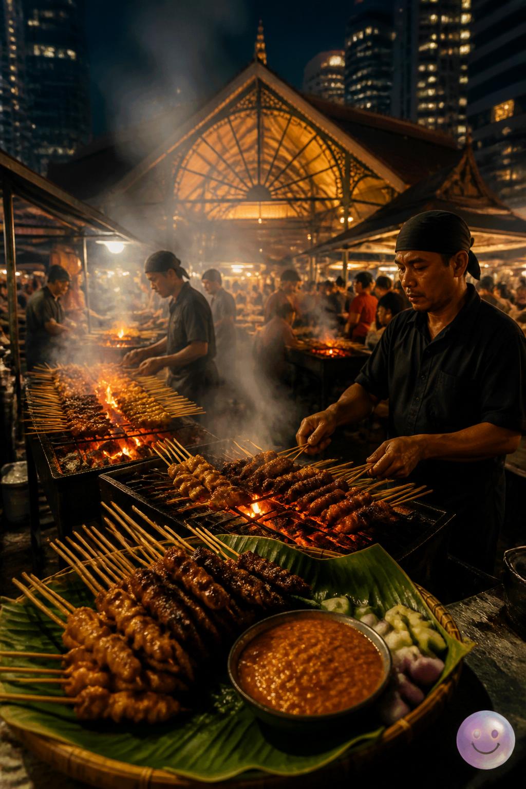 The smoky satay stalls of Lau Pa Sat