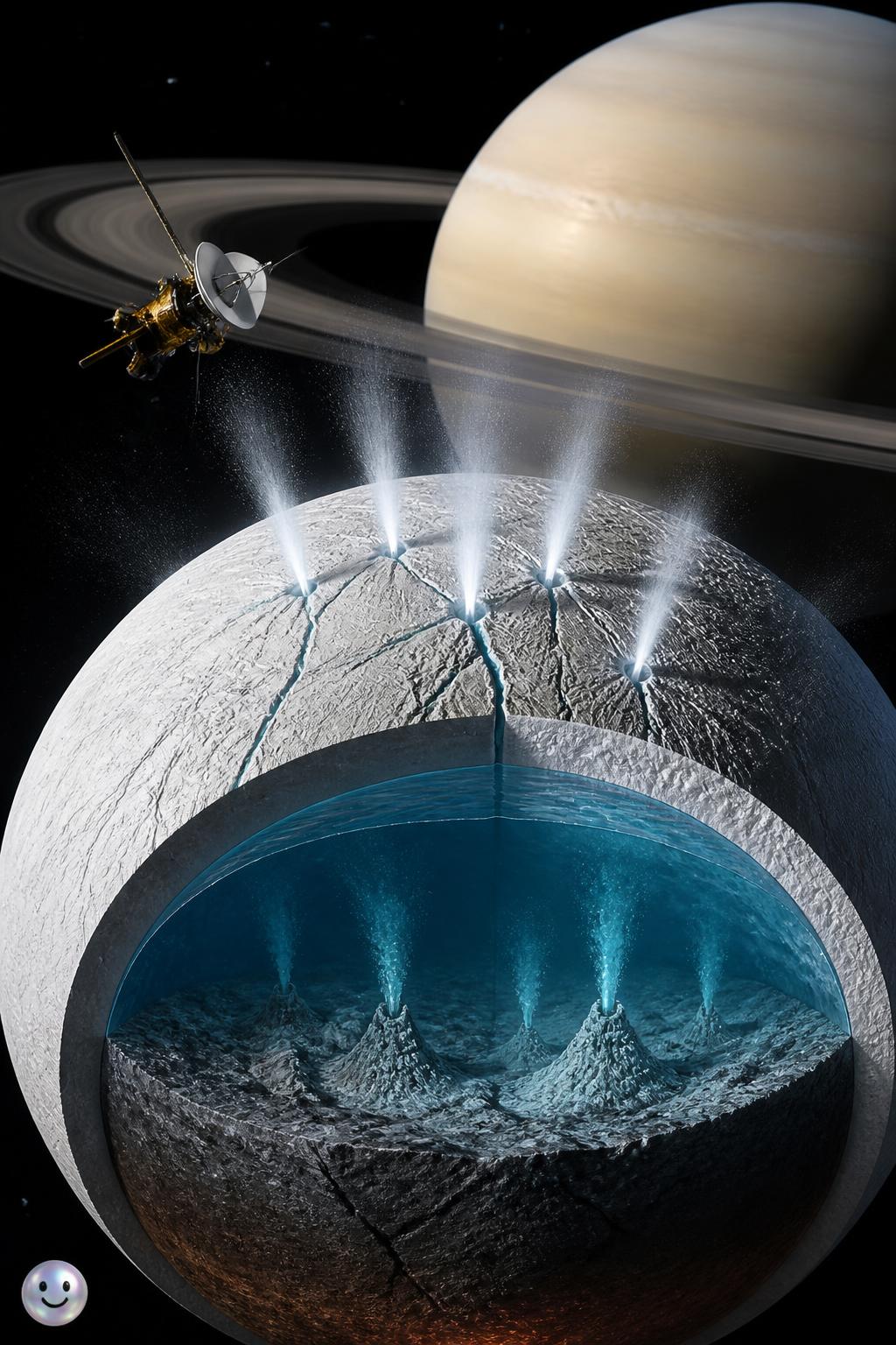 Enceladus and the geysers of life