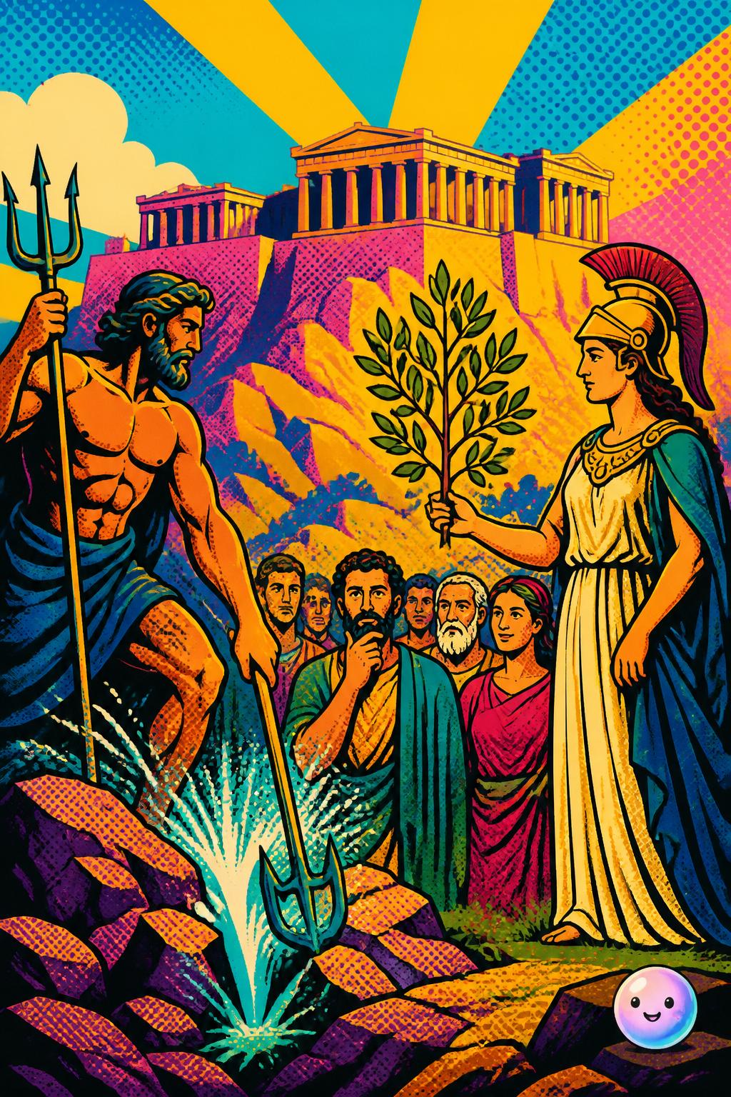 The legendary contest for Athens
