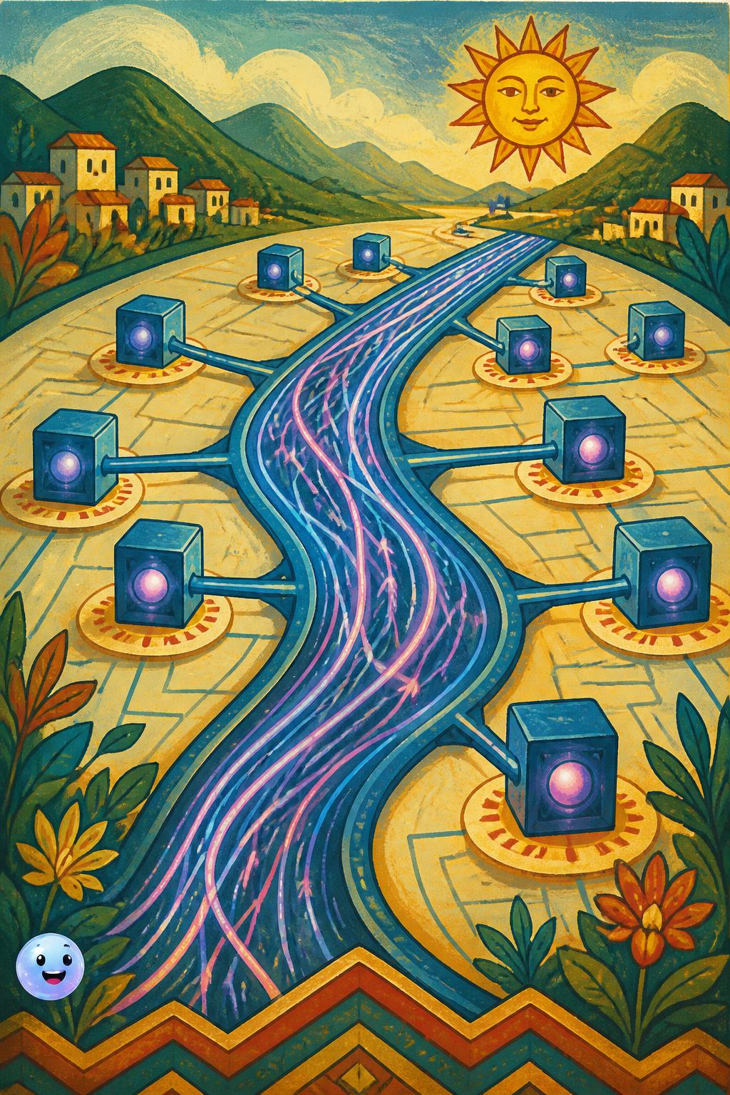A shared highway for hundreds of qubits