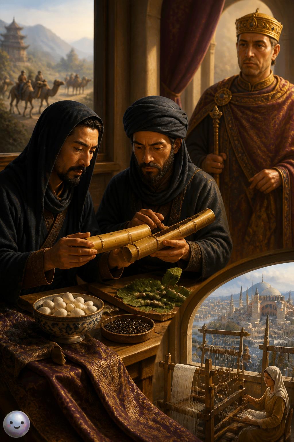 The great Byzantine industrial espionage