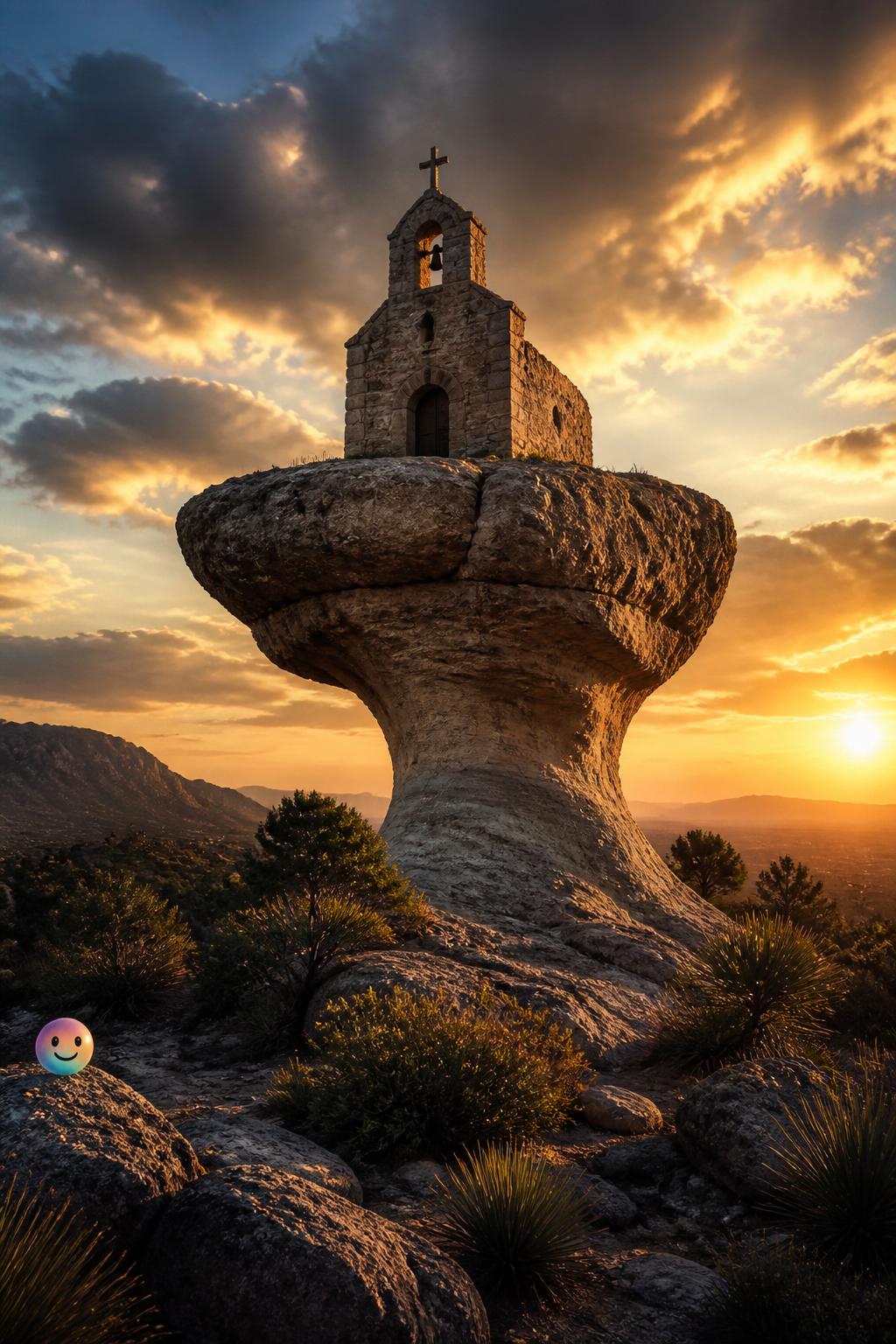 La capilla sobre el sombrero de piedra