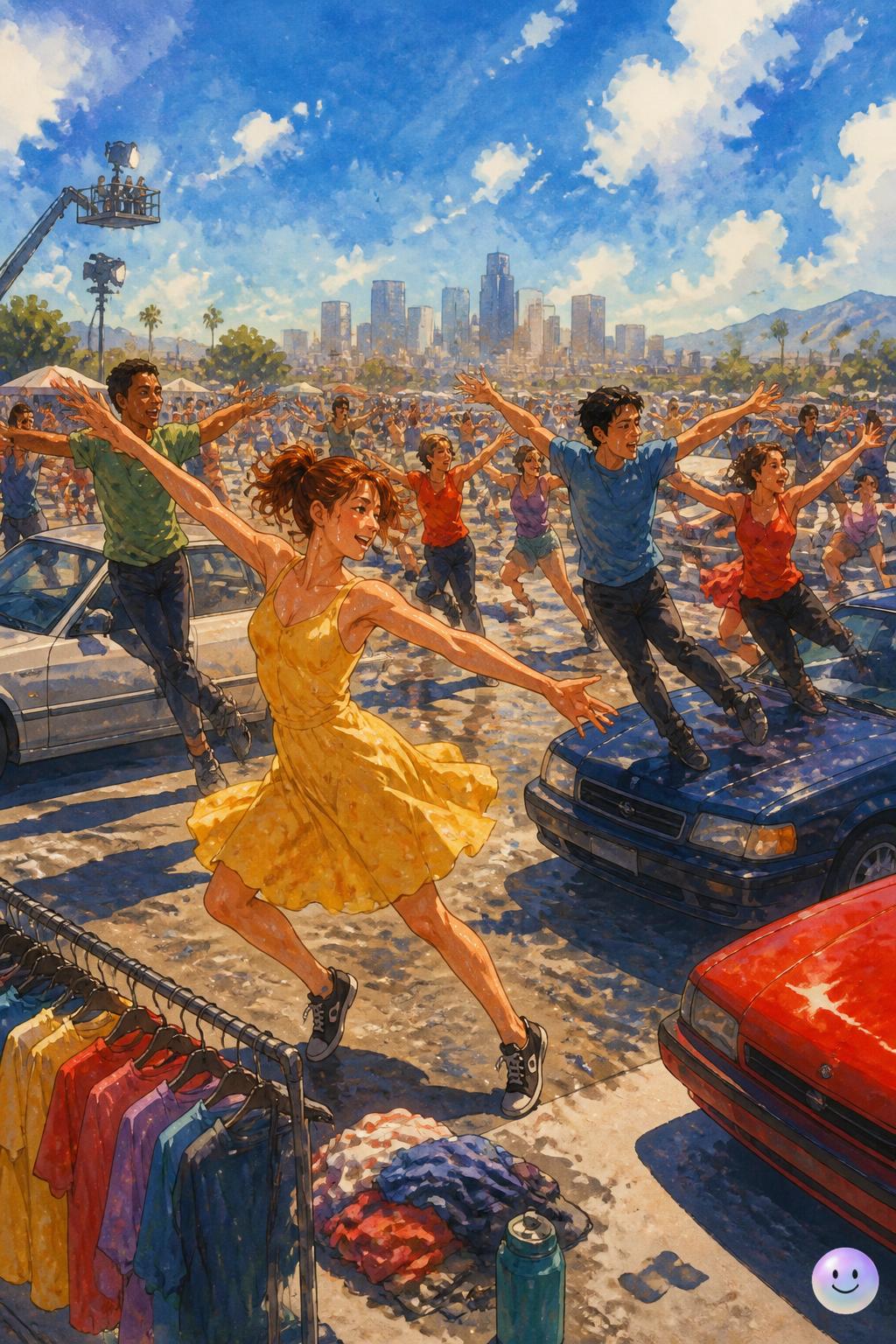 Dancing in triple-digit heat