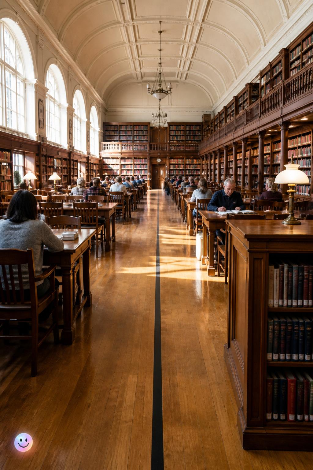 The library split by two nations