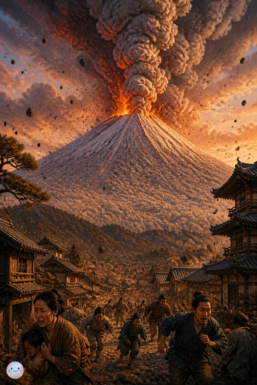 La gran erupción de Hoei