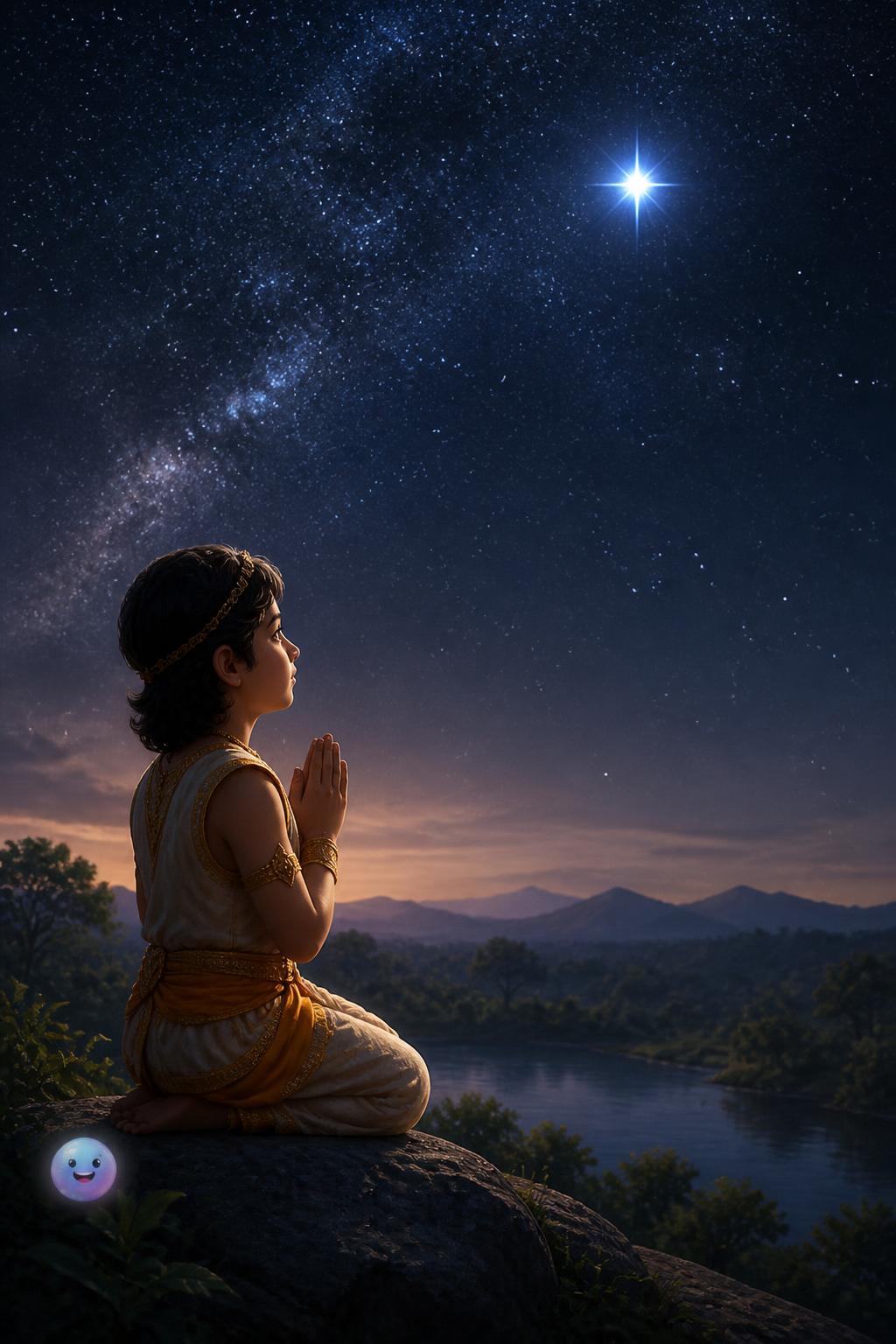 The eternal stillness of Prince Dhruva