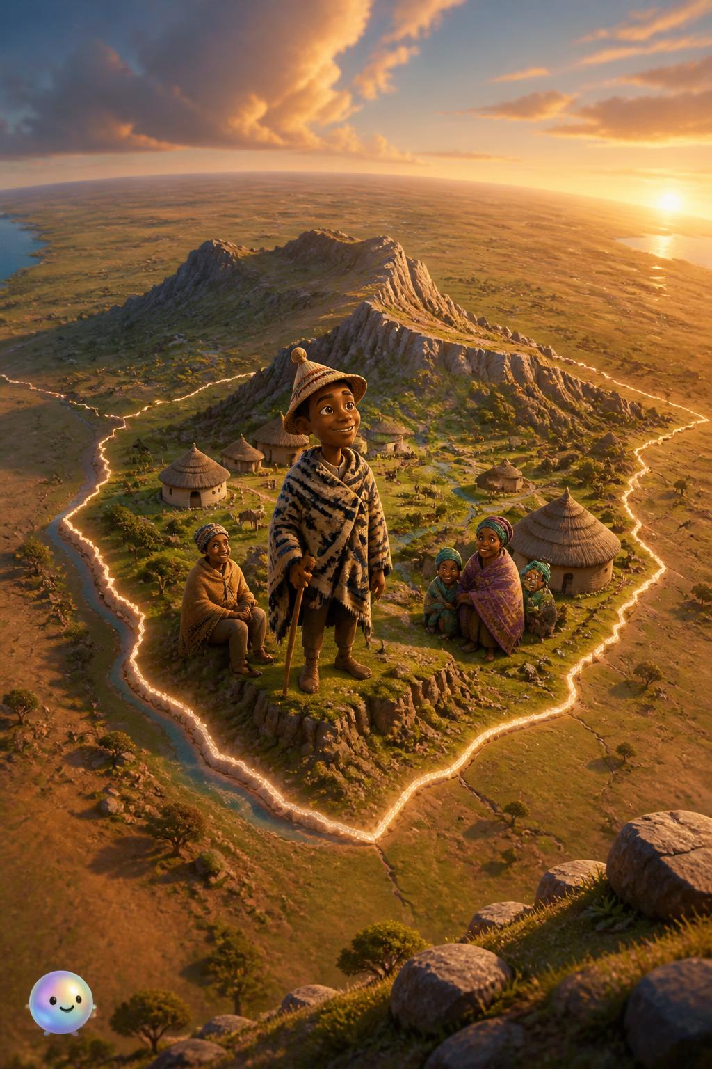 Lesotho and the completely surrounded kingdom