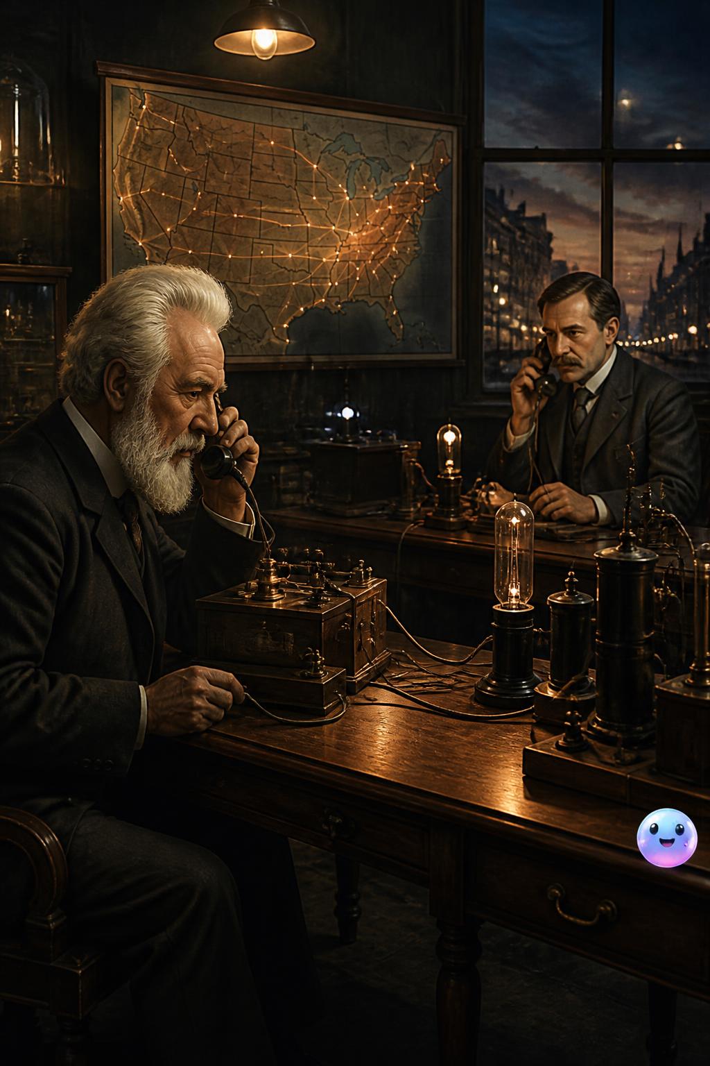 The first phone call across North America