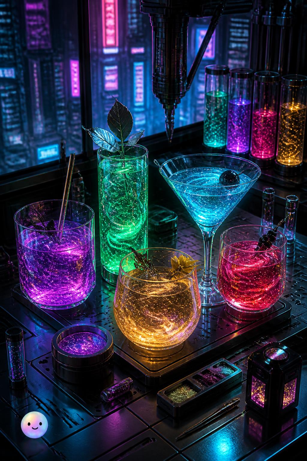 Suspended glitter and nano-tech