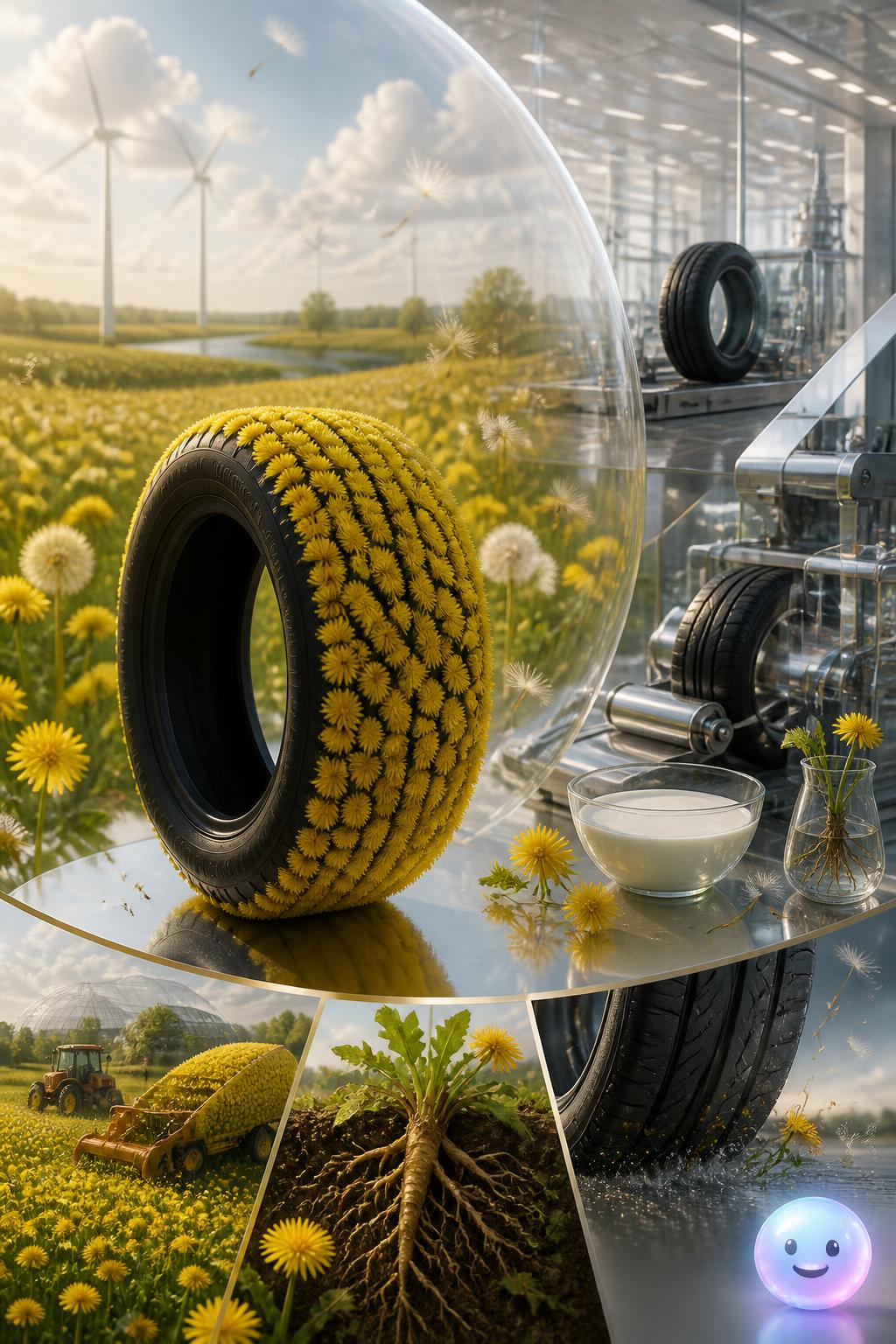 Tires made of dandelions instead of trees