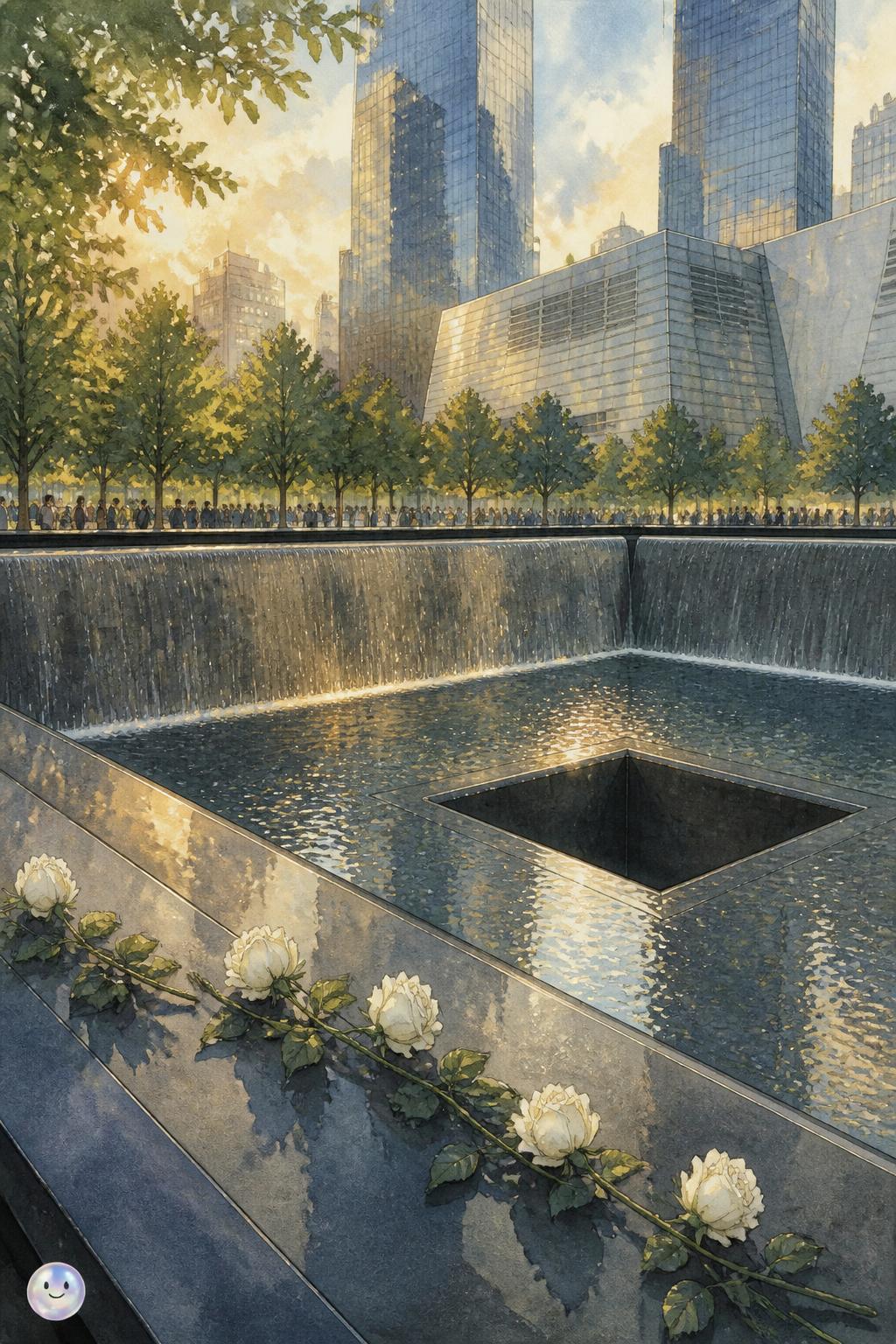 The design of the memorial pools