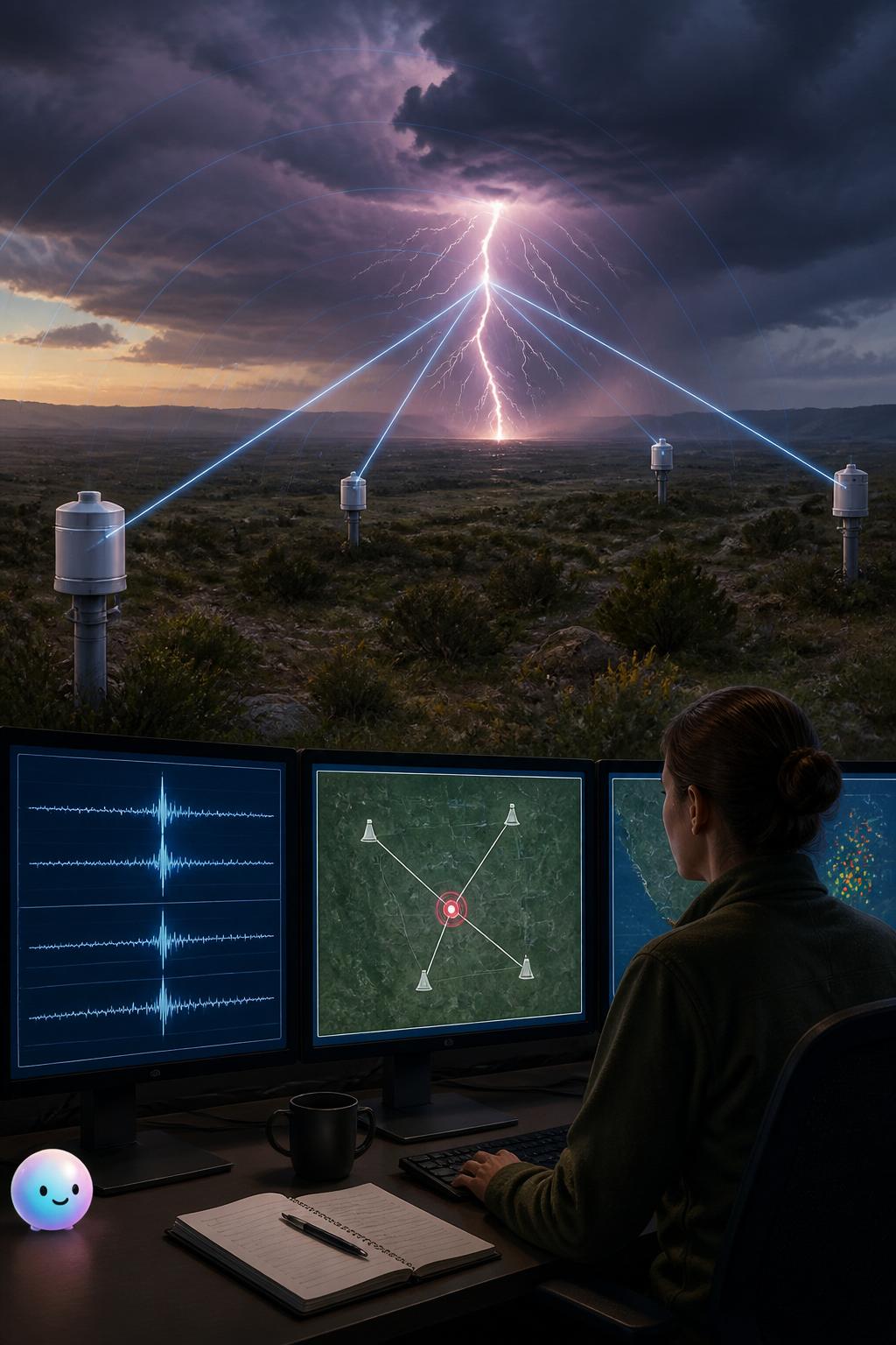 How sensors locate a strike