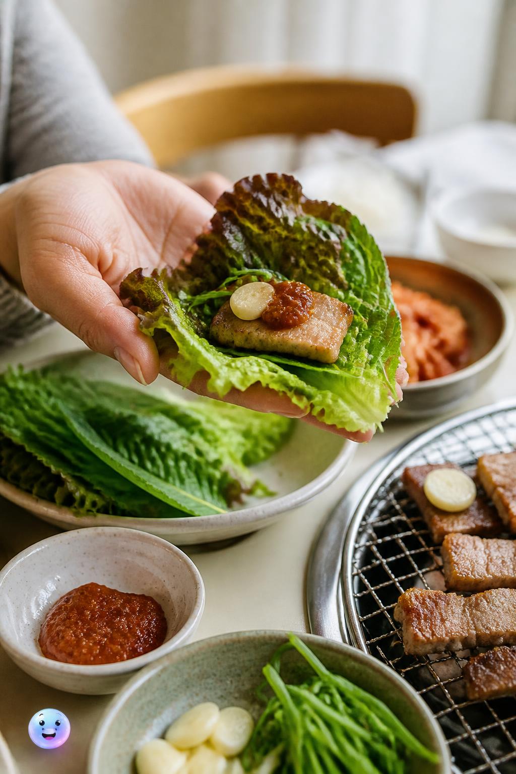 The ritual of the ssam wrap