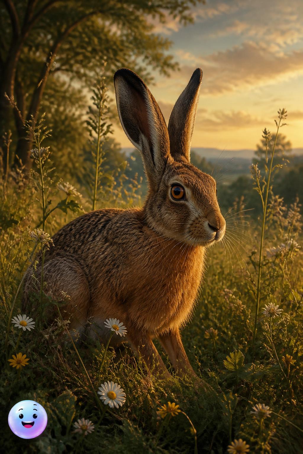 Der Feldhase, der die Natur einfing