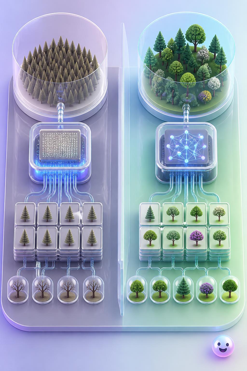 Overfitting and monoculture forests