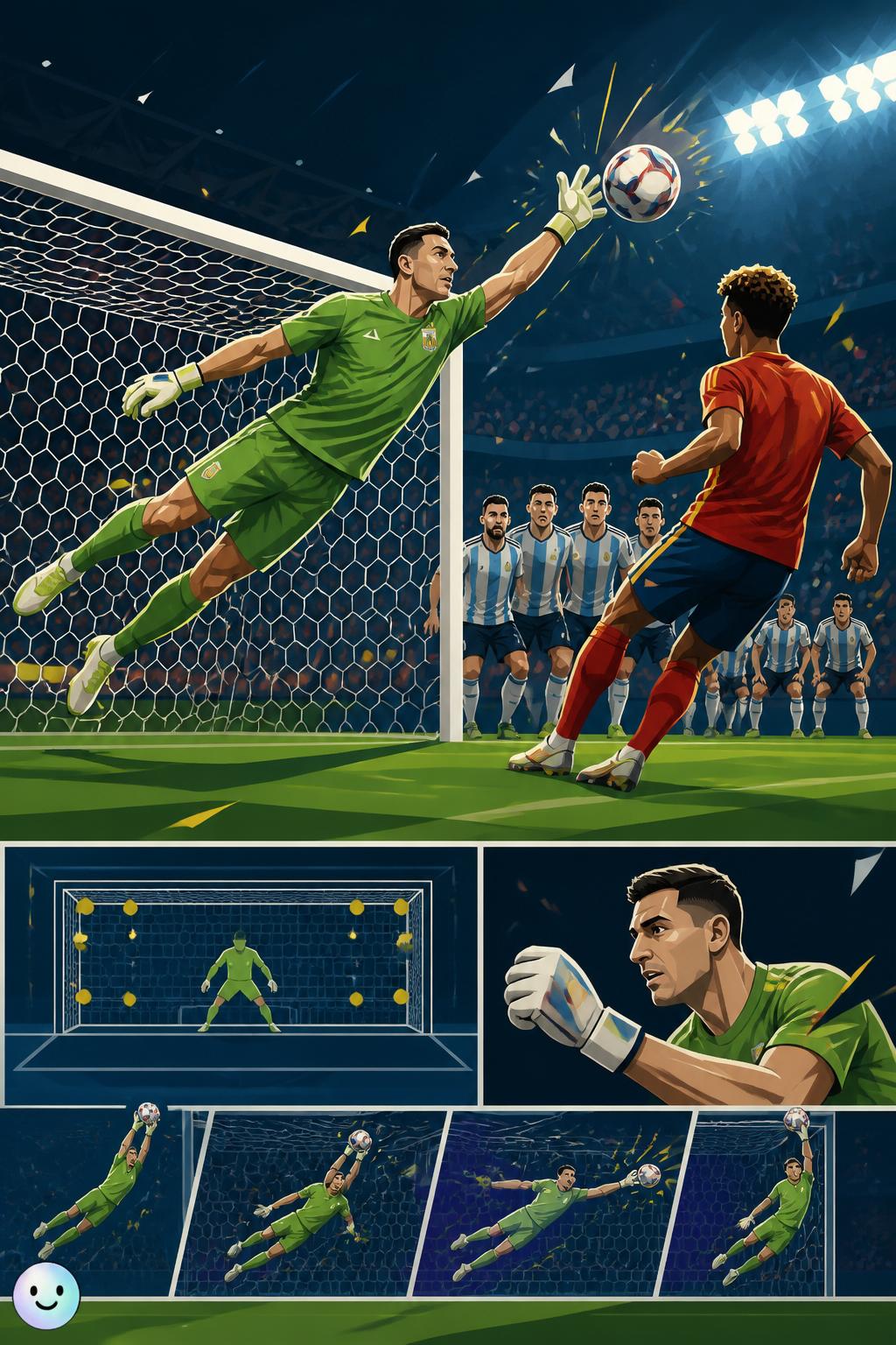 Emi Martinez's historic goalkeeper wall