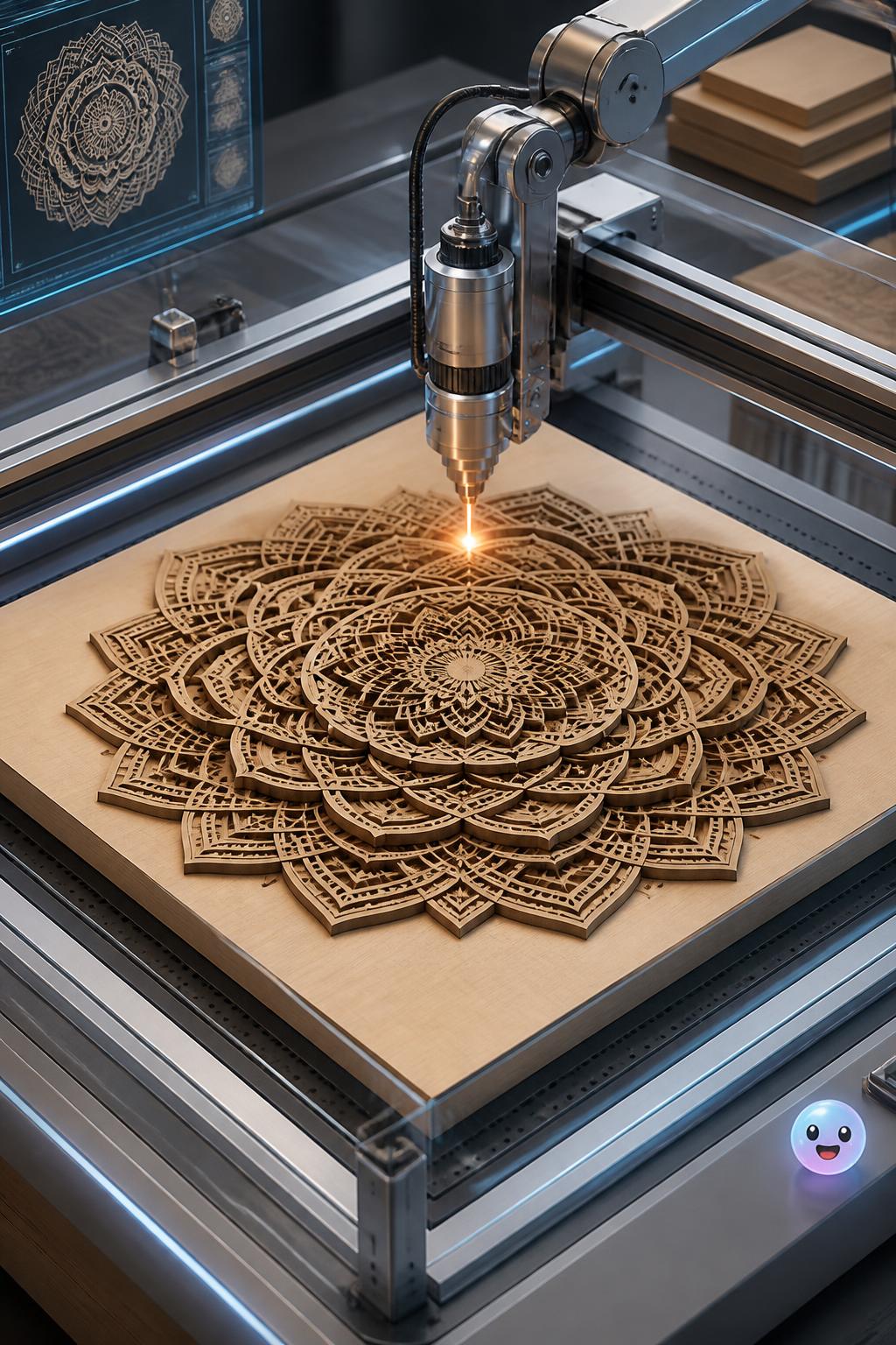 Carving intricate wooden masterpieces
