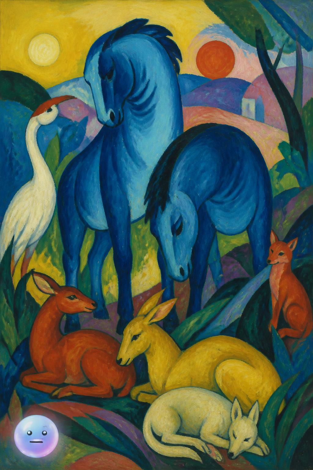 Franz Marcs farbige Tierwelt