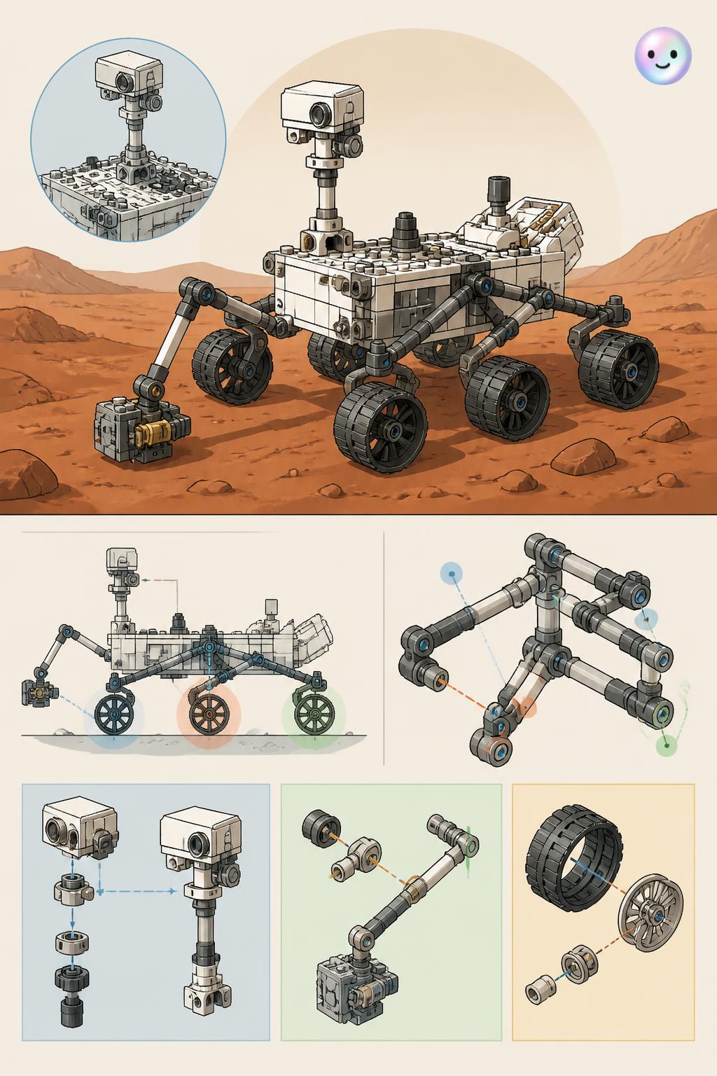 Engineering the LEGO Ideas Curiosity rover