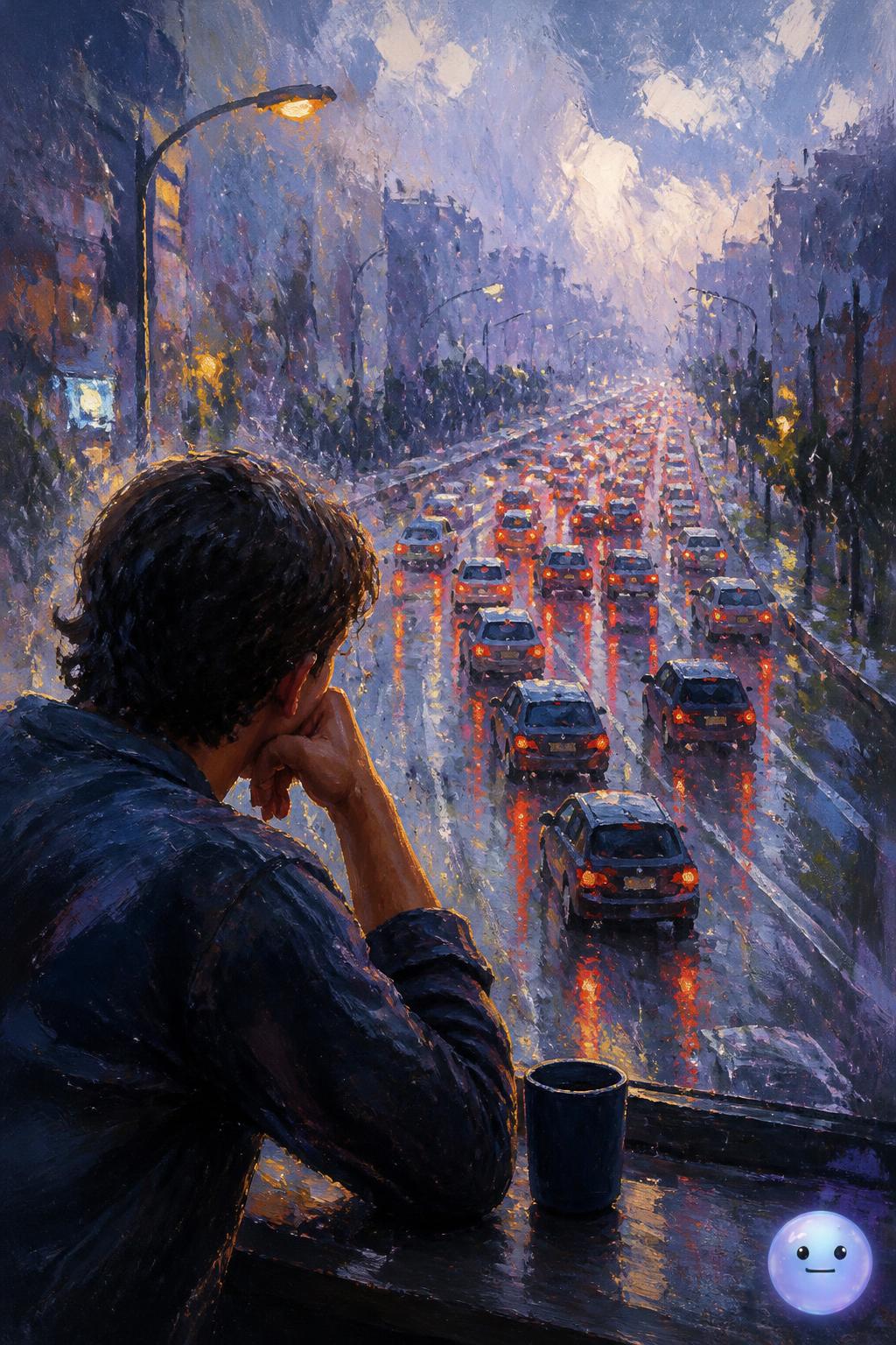O trânsito e a chuva da vida