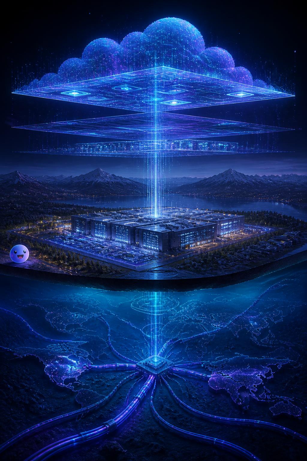 The physical structures holding up the sky