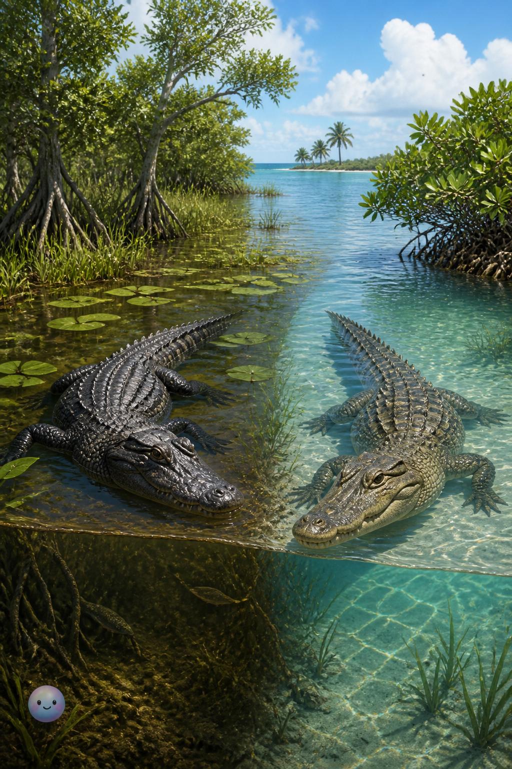 Caimanes y cocodrilos en libertad